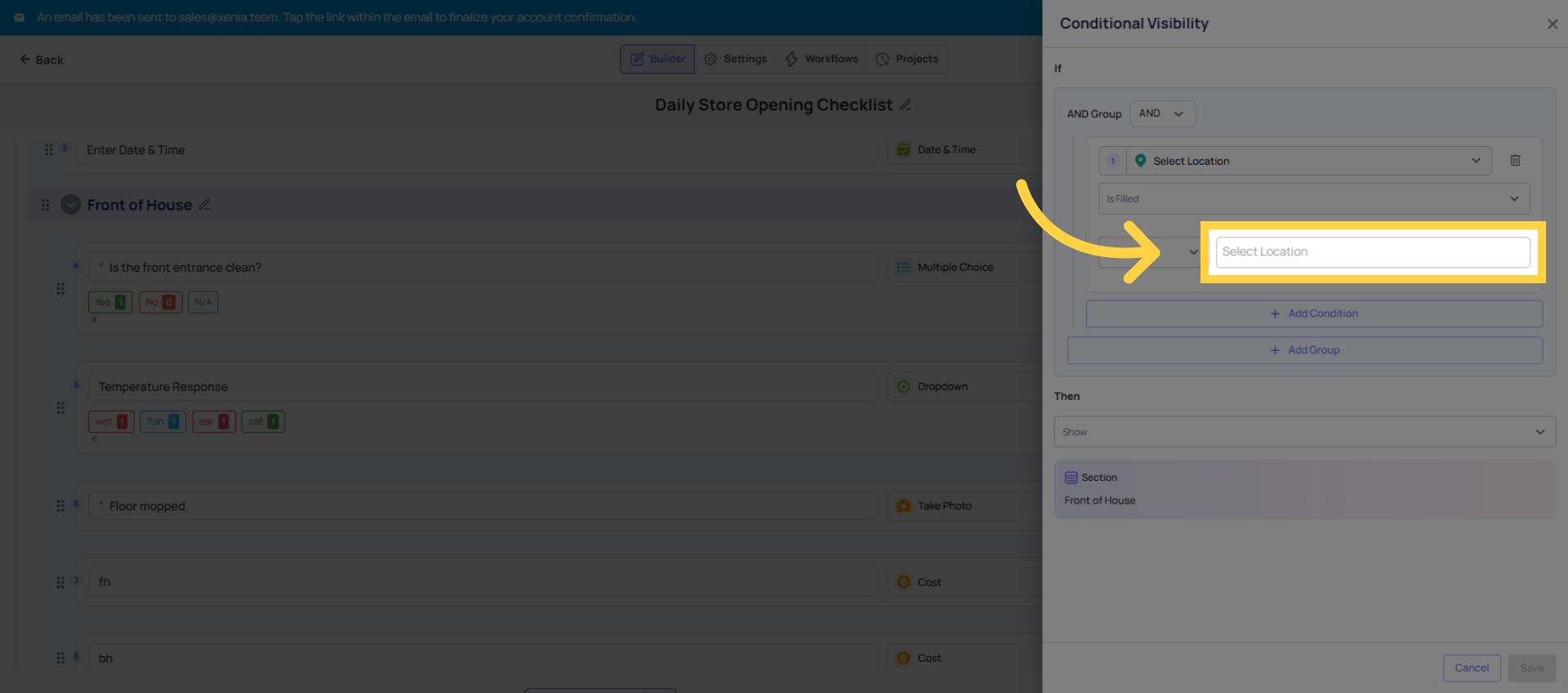 Select Location Field