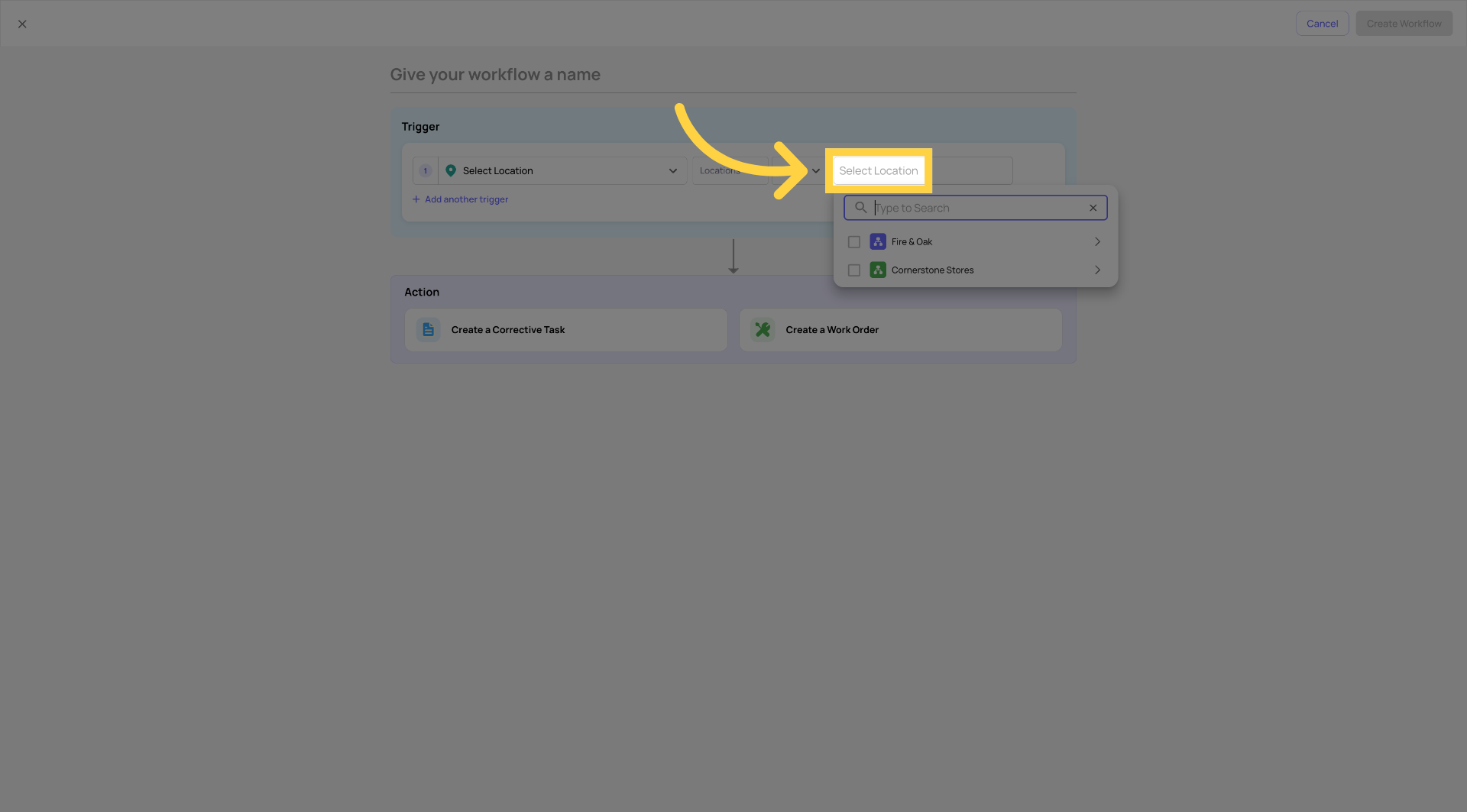 Confirm Workflow Location