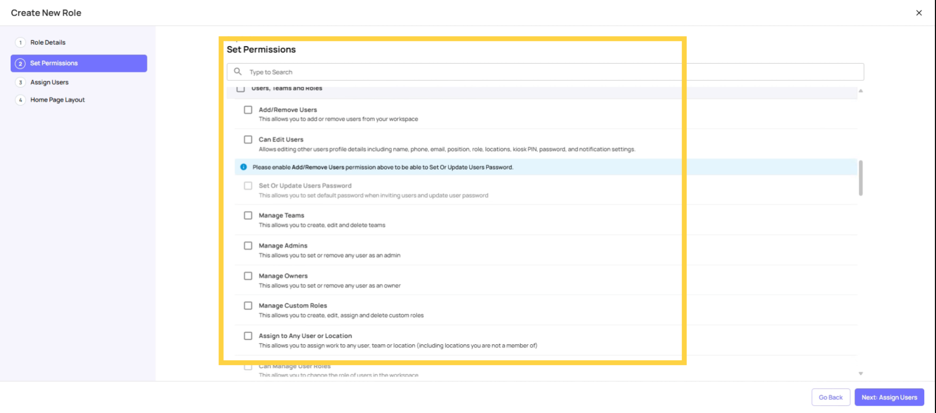 Restrict Role Permissions