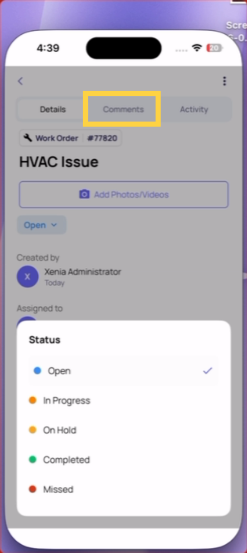 Add Comments To Status Updates