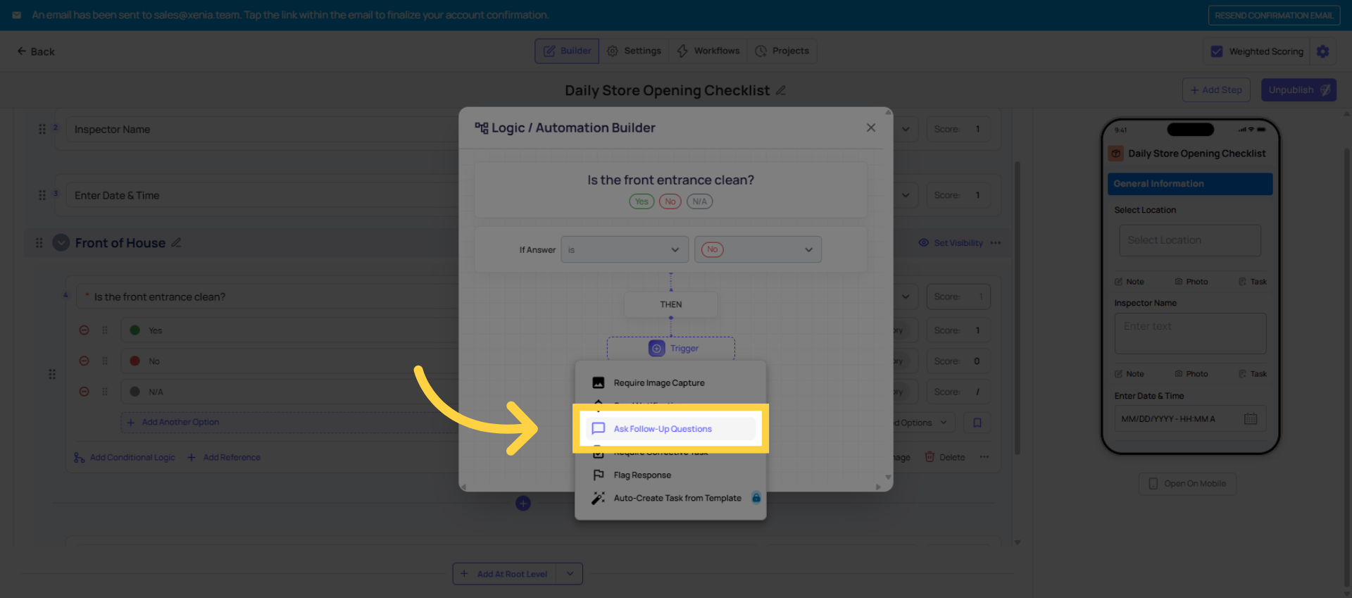 Click Ask Follow-Up Questions