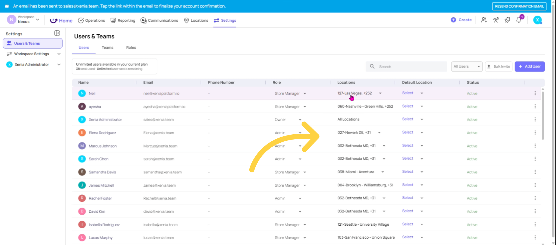 Assign Location Membership