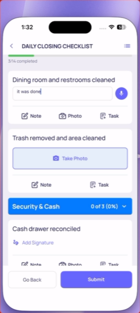 Capture Photo For Accountability