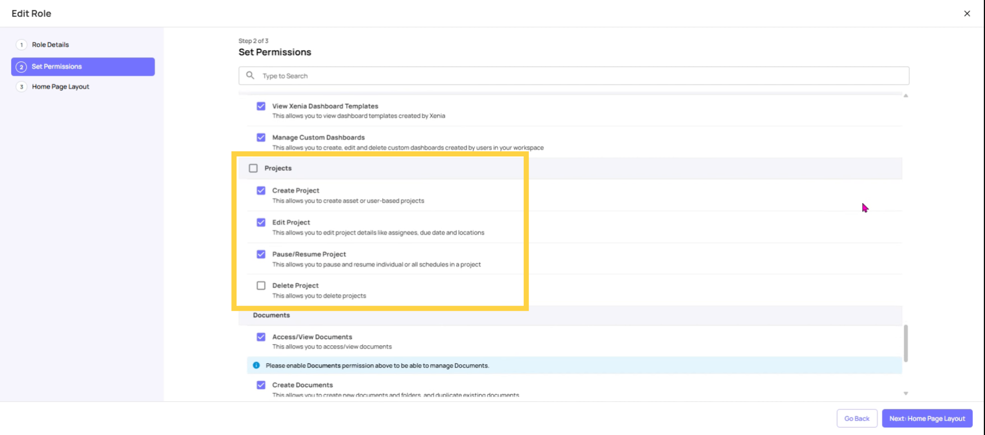 Configure Project Permissions and Frontline Restrictions