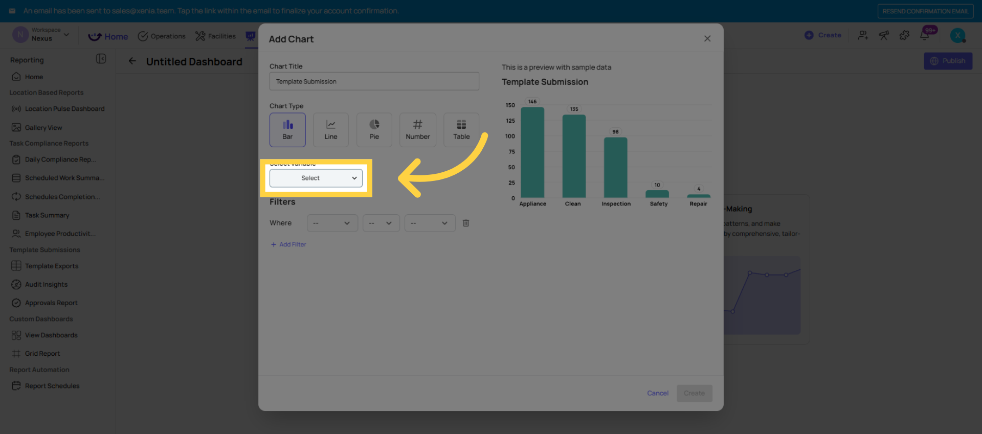 Select Variable Option