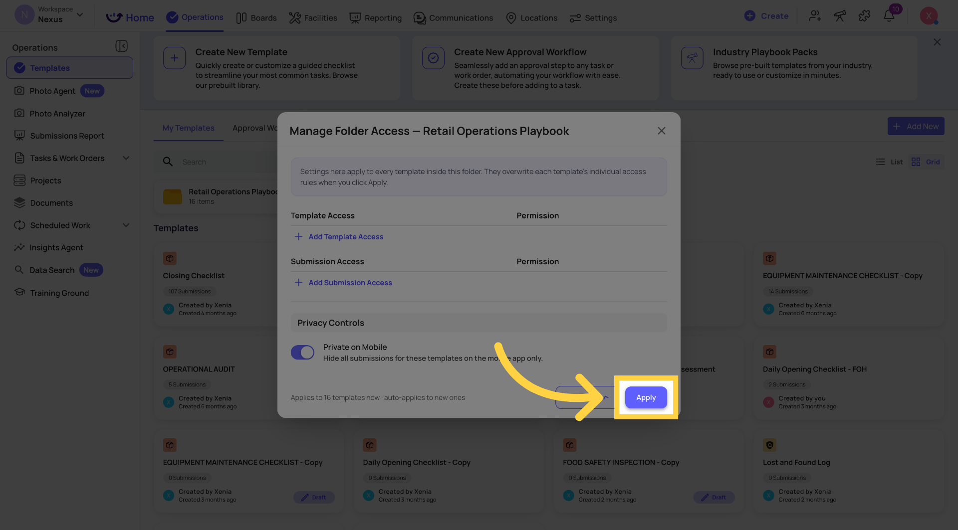 Apply Access Changes
