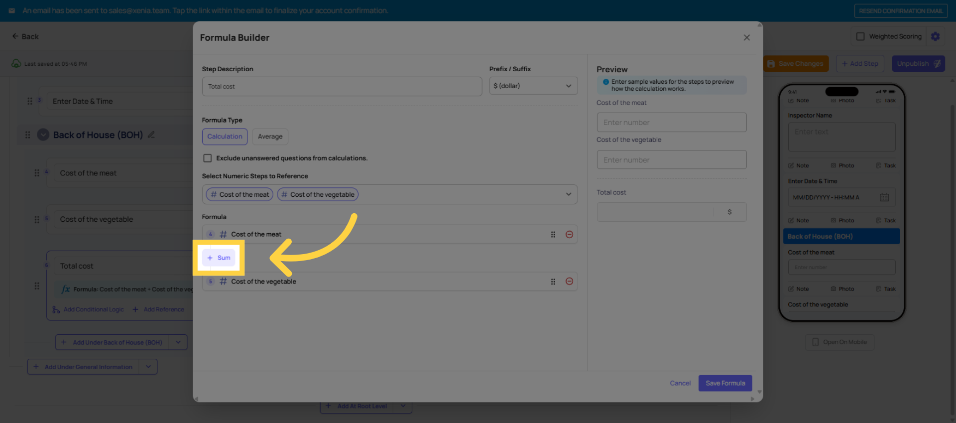 Select Sum Operation