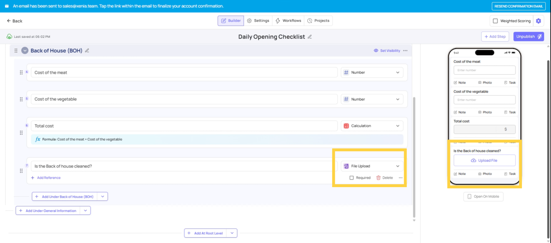 Use File Upload Step