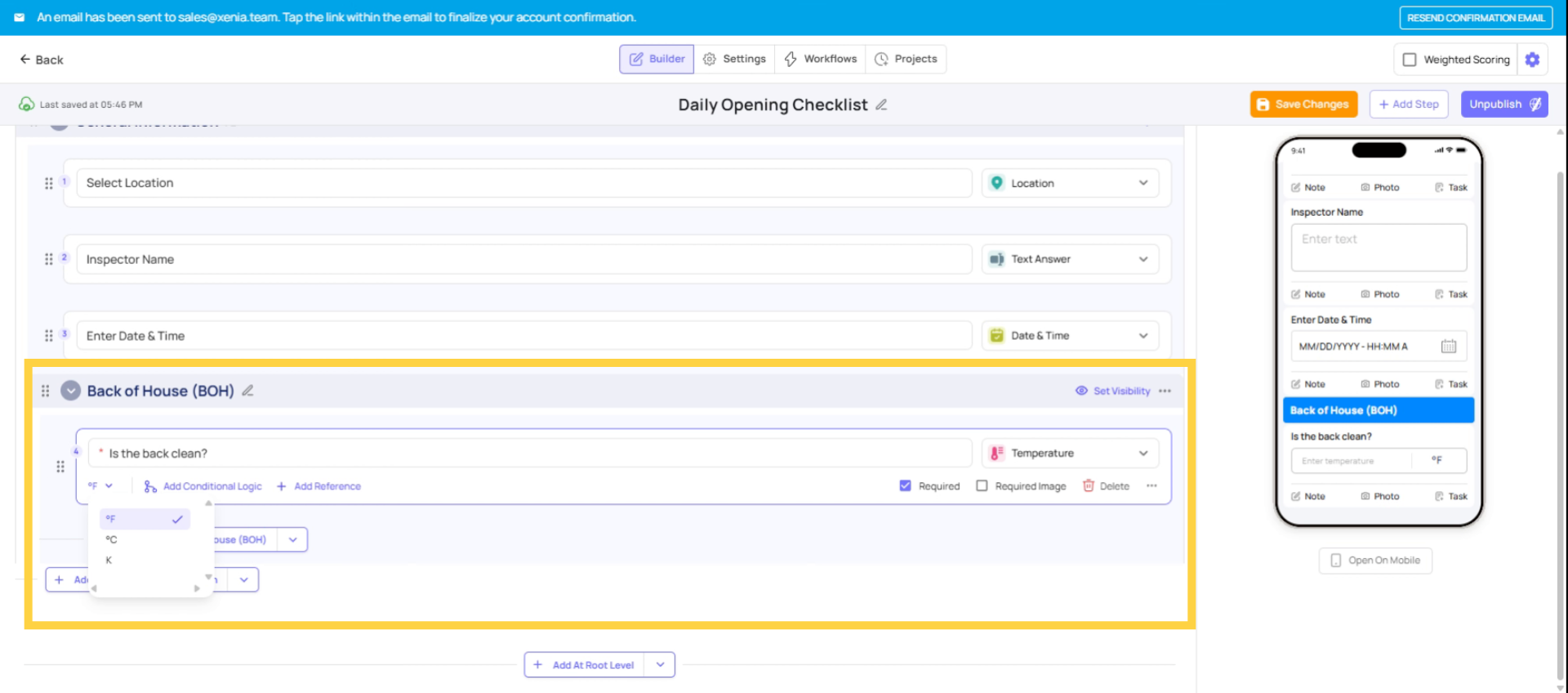 Record Temperature Values