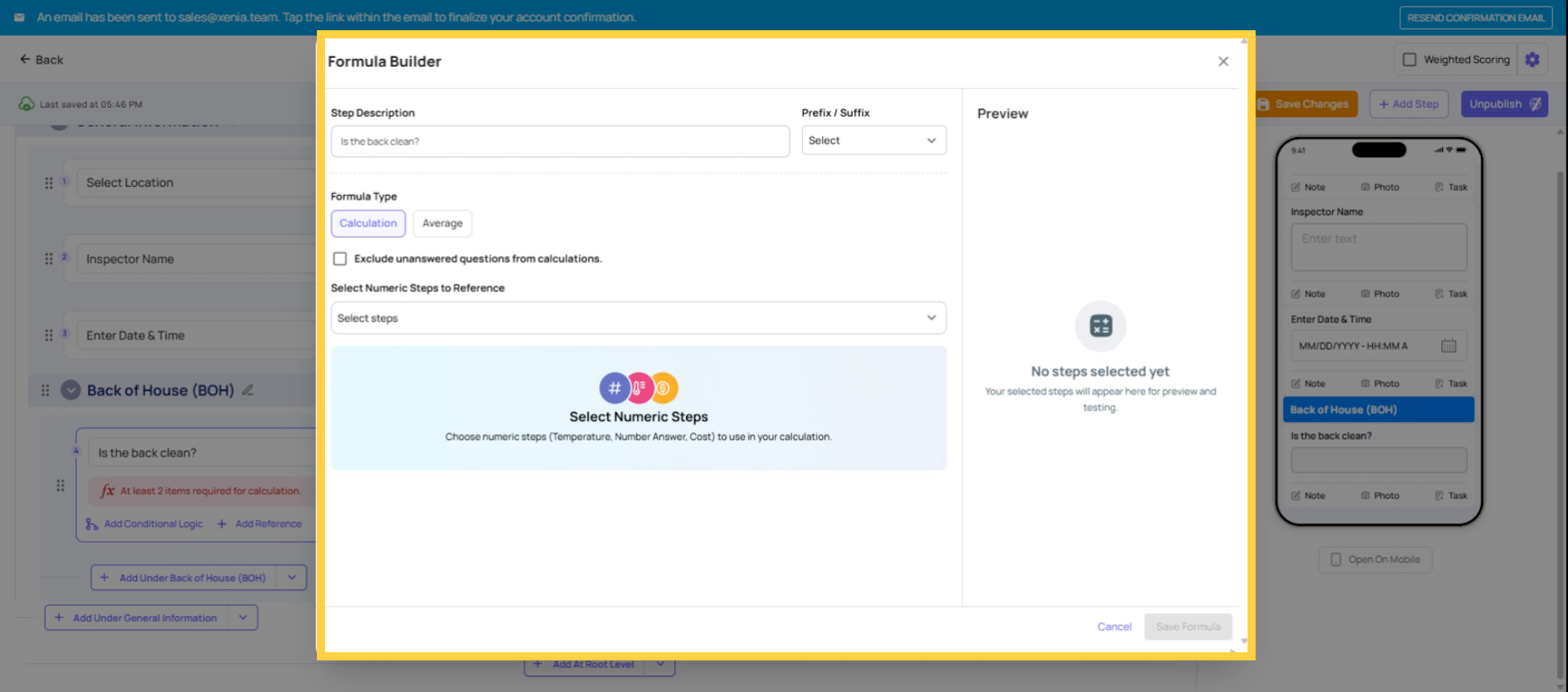 Use Calculation Step