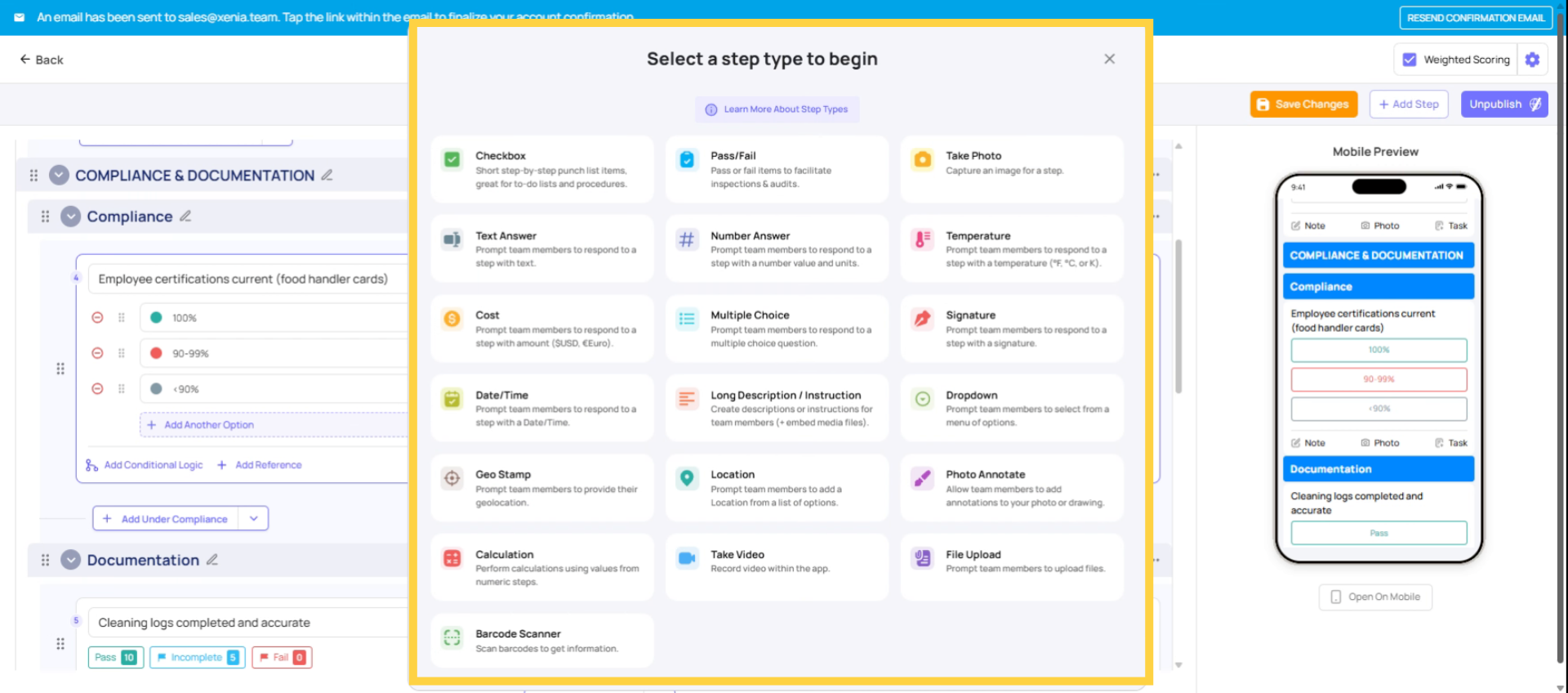 Review Total Step Types
