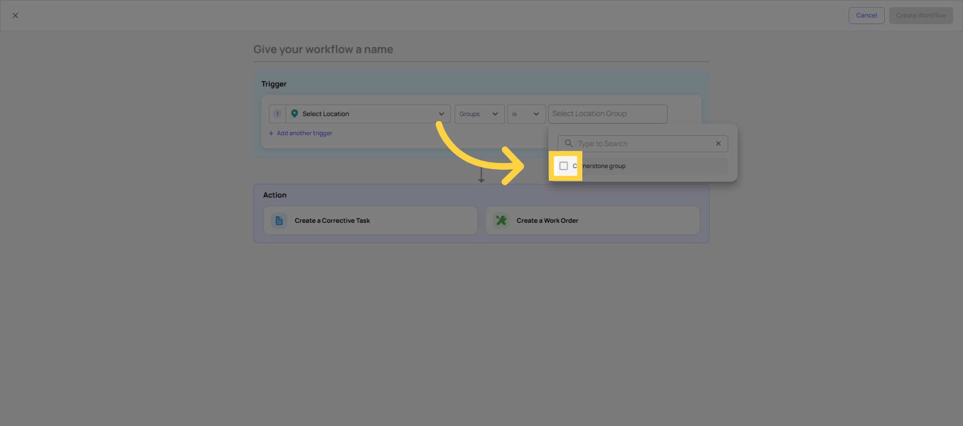 Enable Location Group Condition