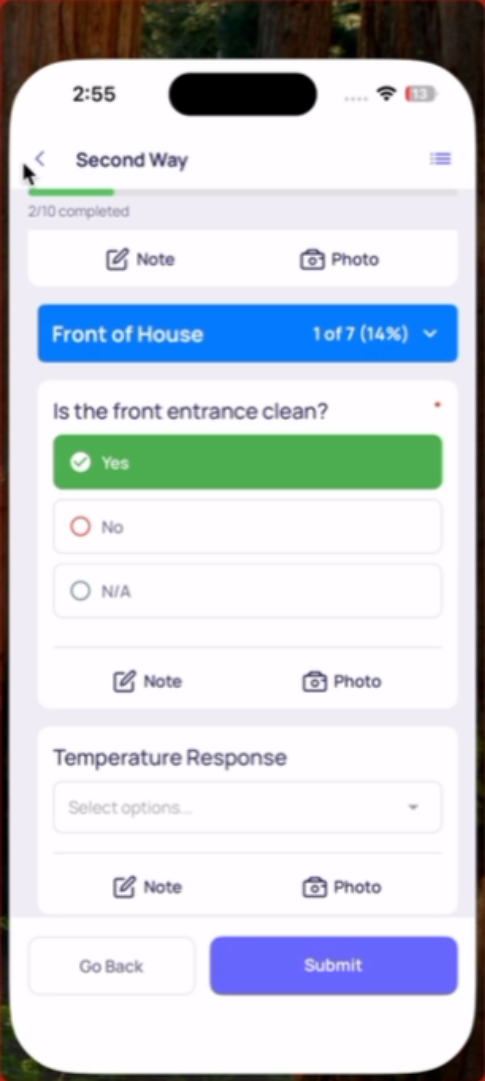 Save Progress Using Back Arrow