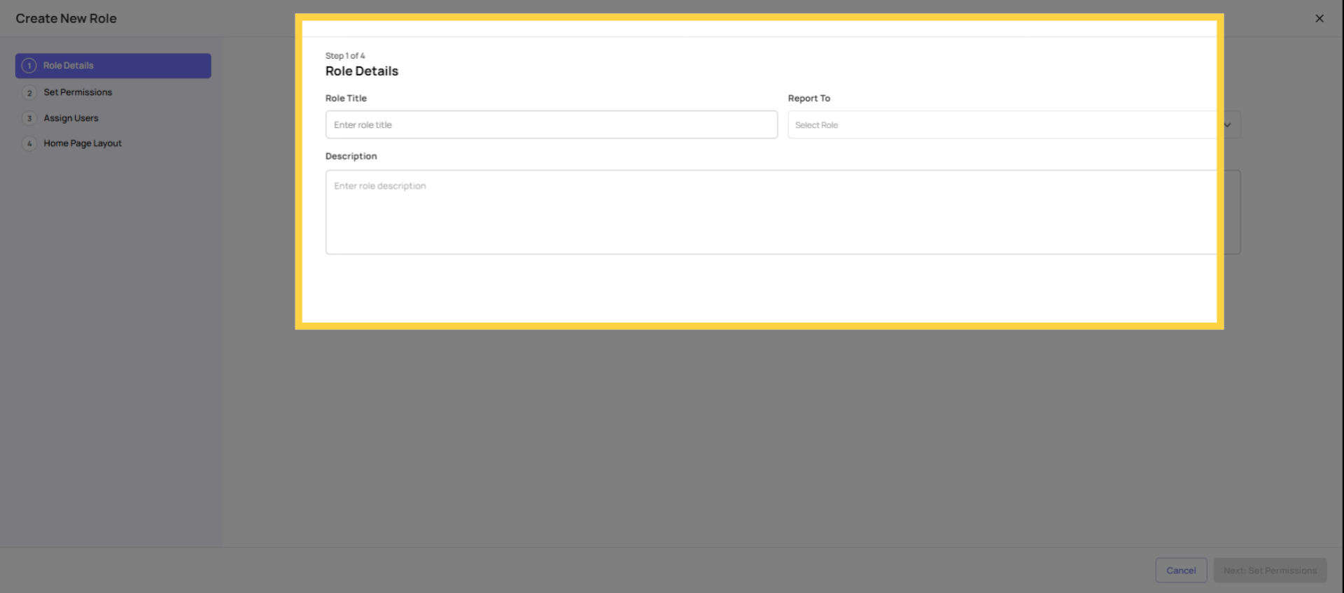 Setup HR Manager Role 