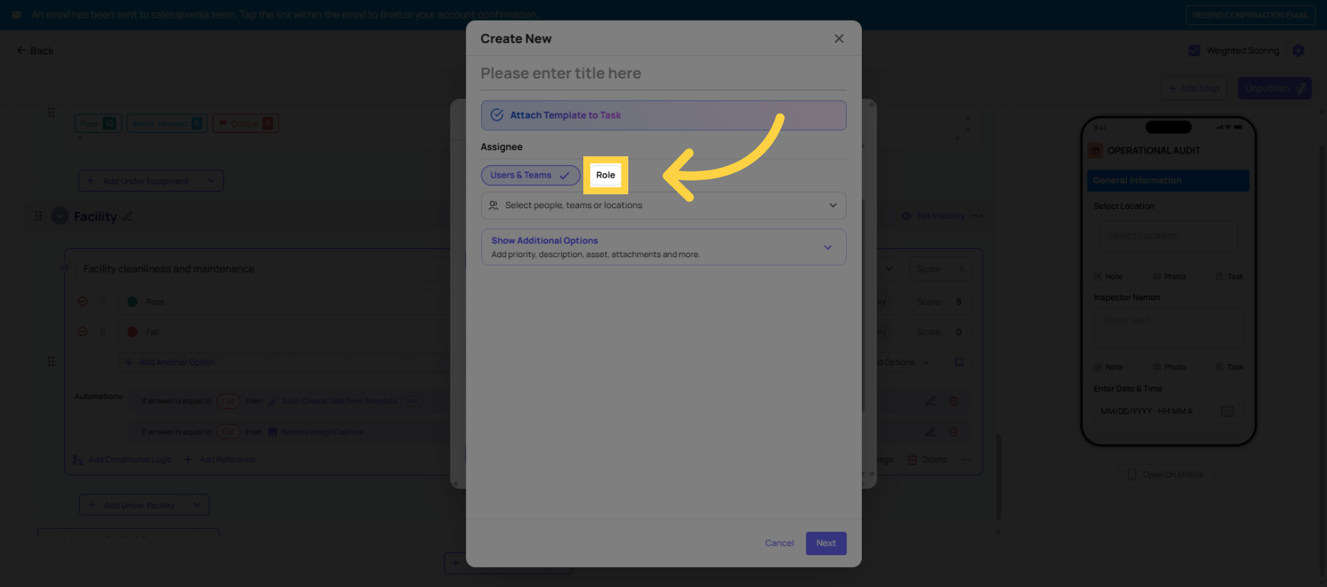 Click Role Field