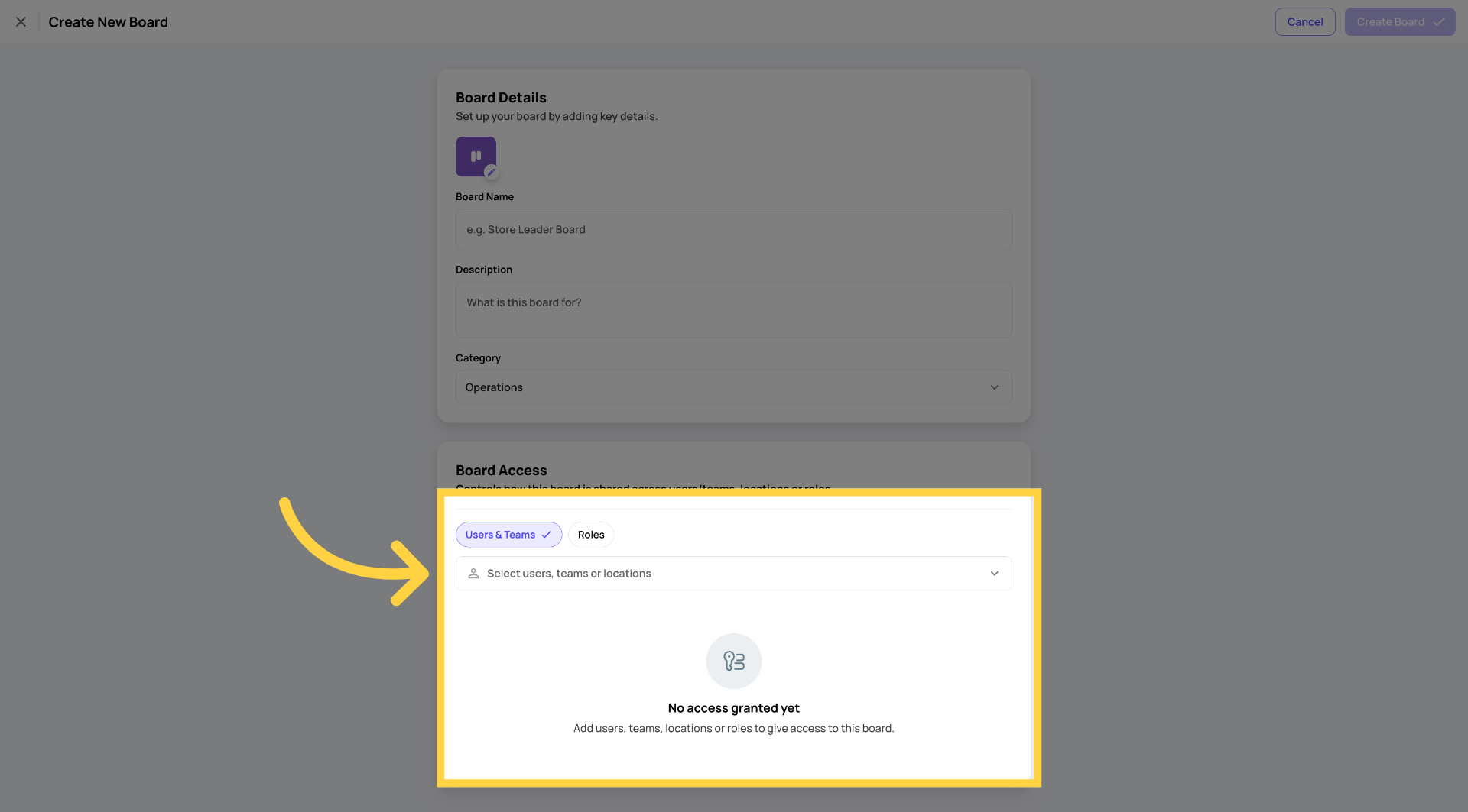 Open User Selection