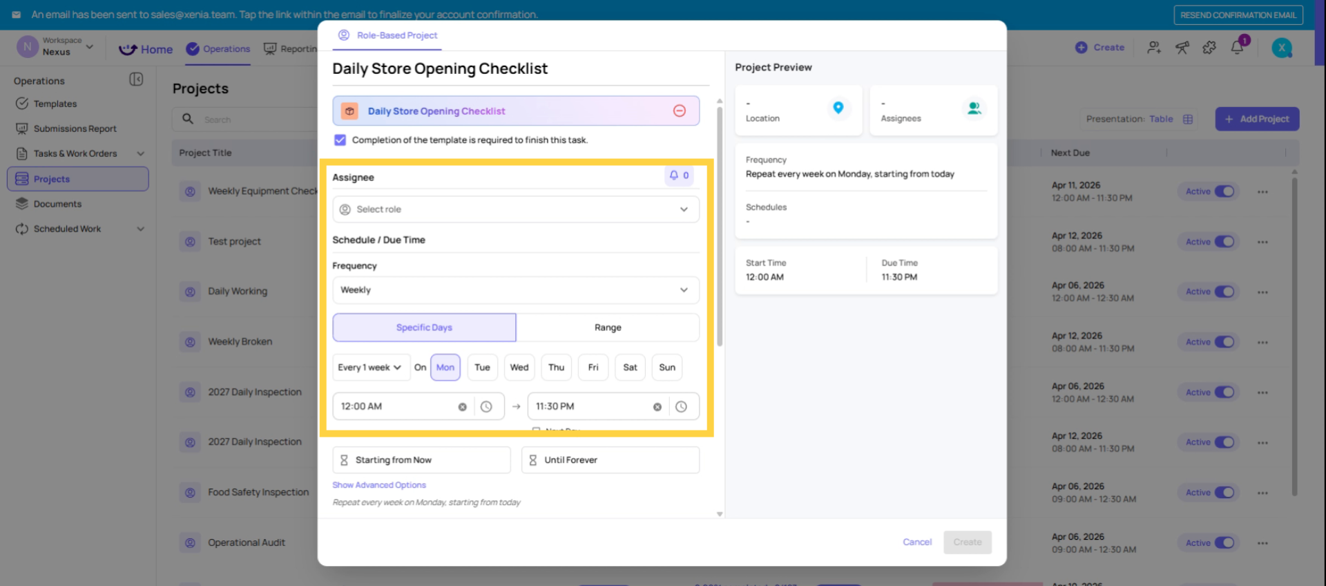 Select Role For Assignment