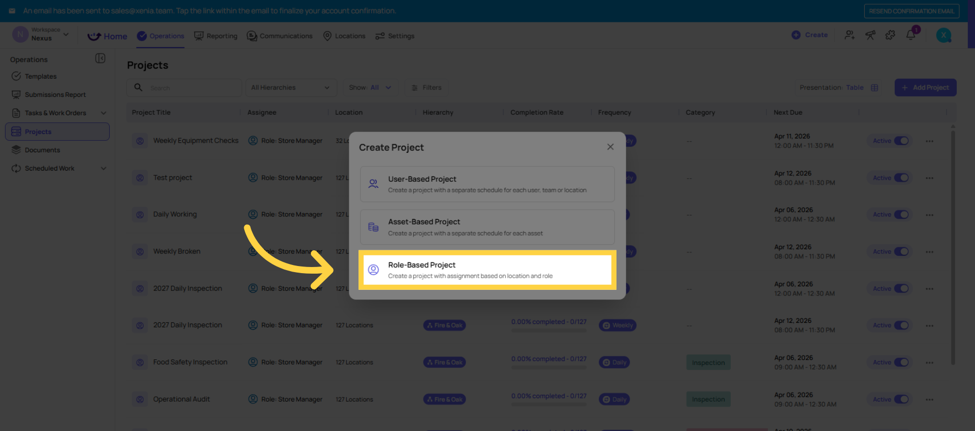 Create Role Based Project