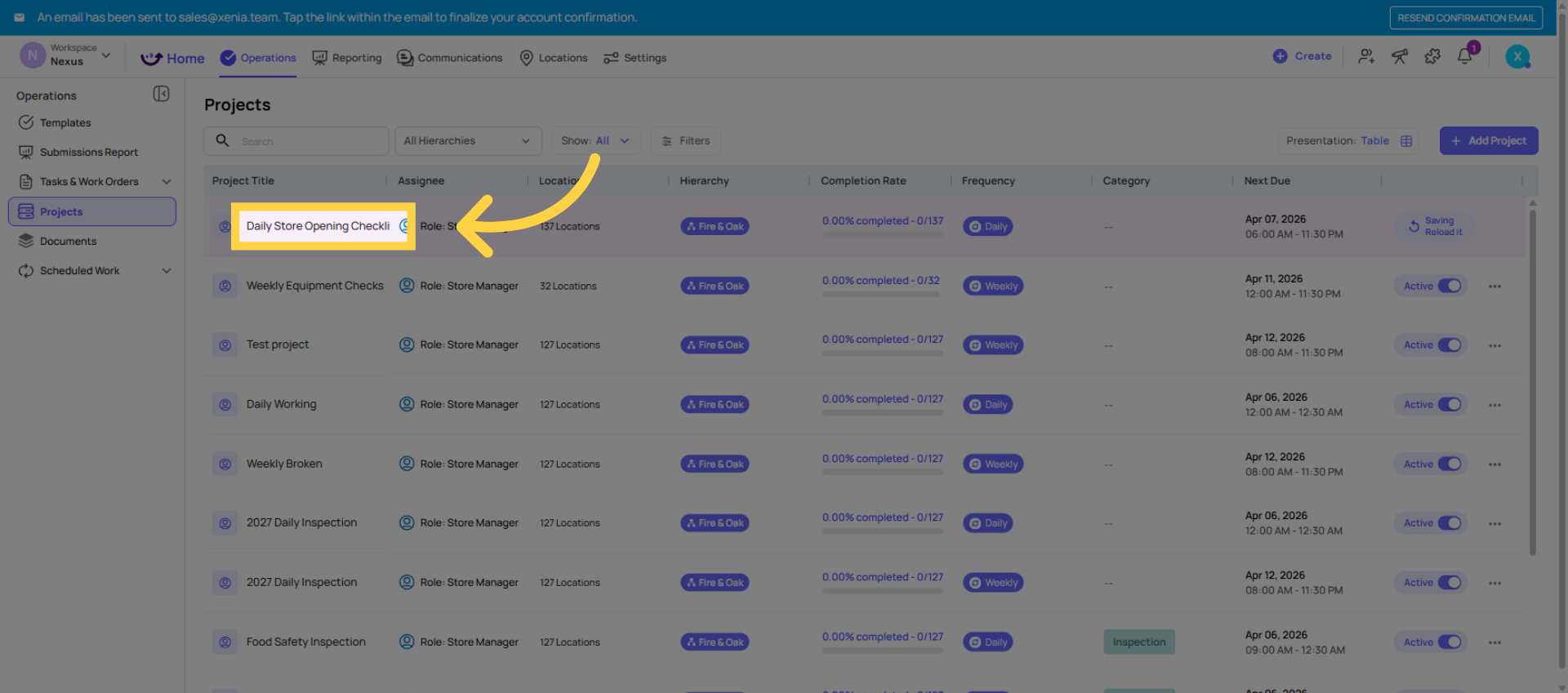 Open Project Checklist