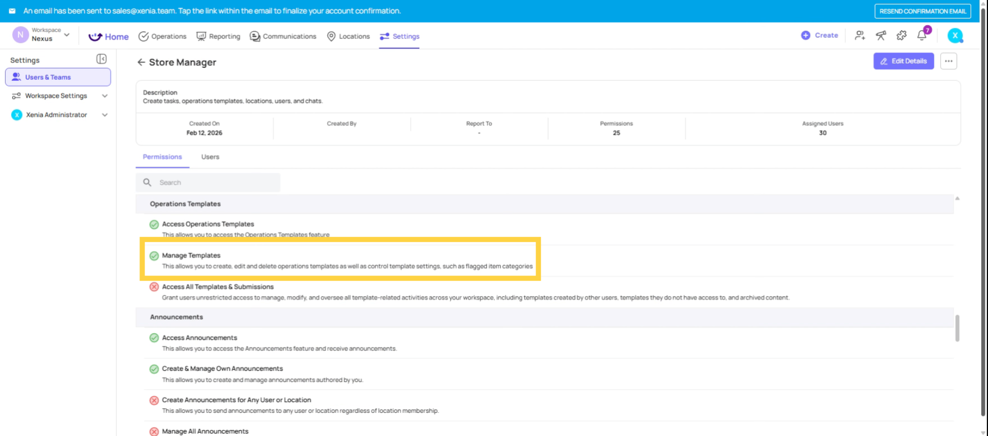 Describe Role Permission Requirement