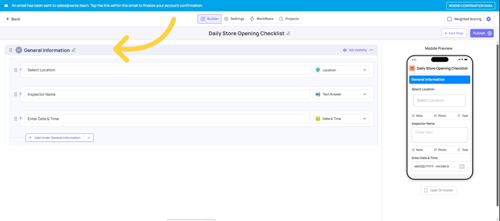 General Information Section Details