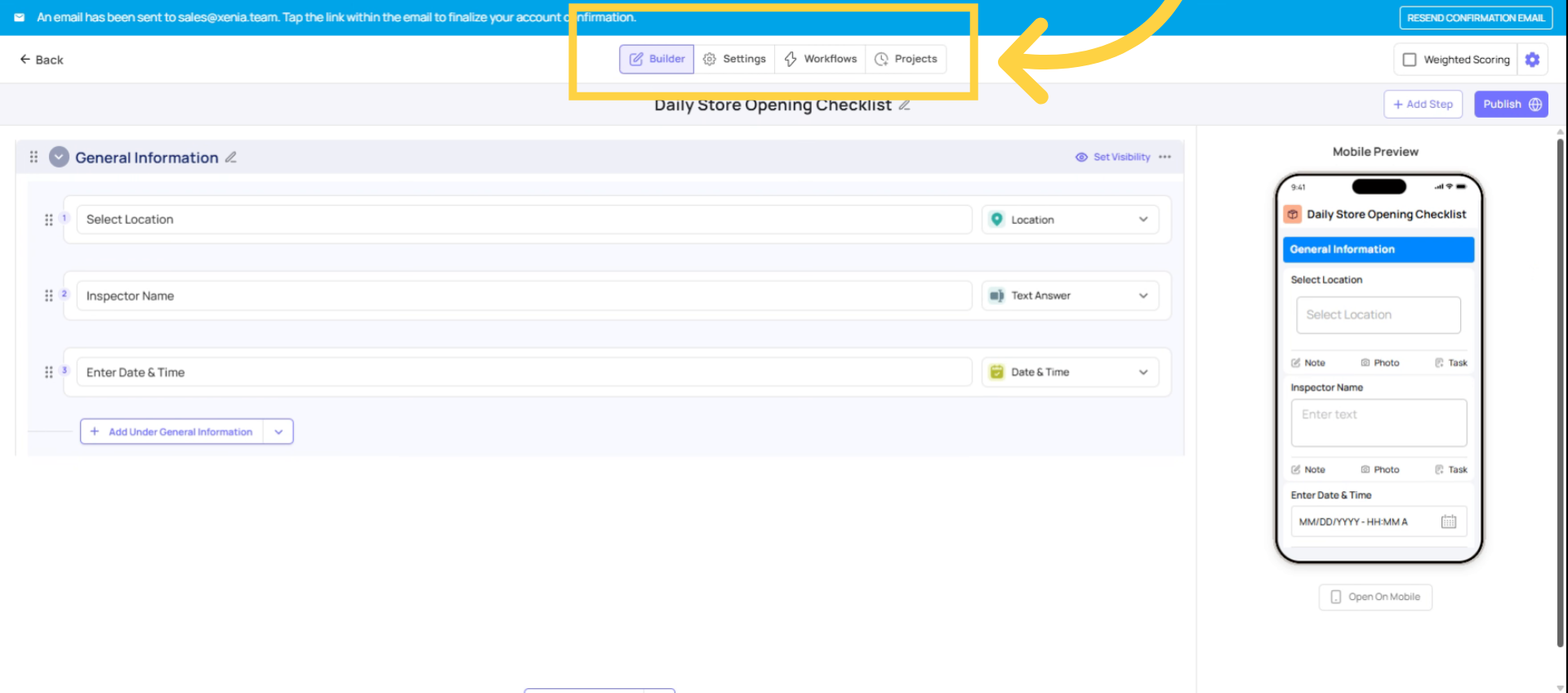 Template Builder Tabs and Publishing