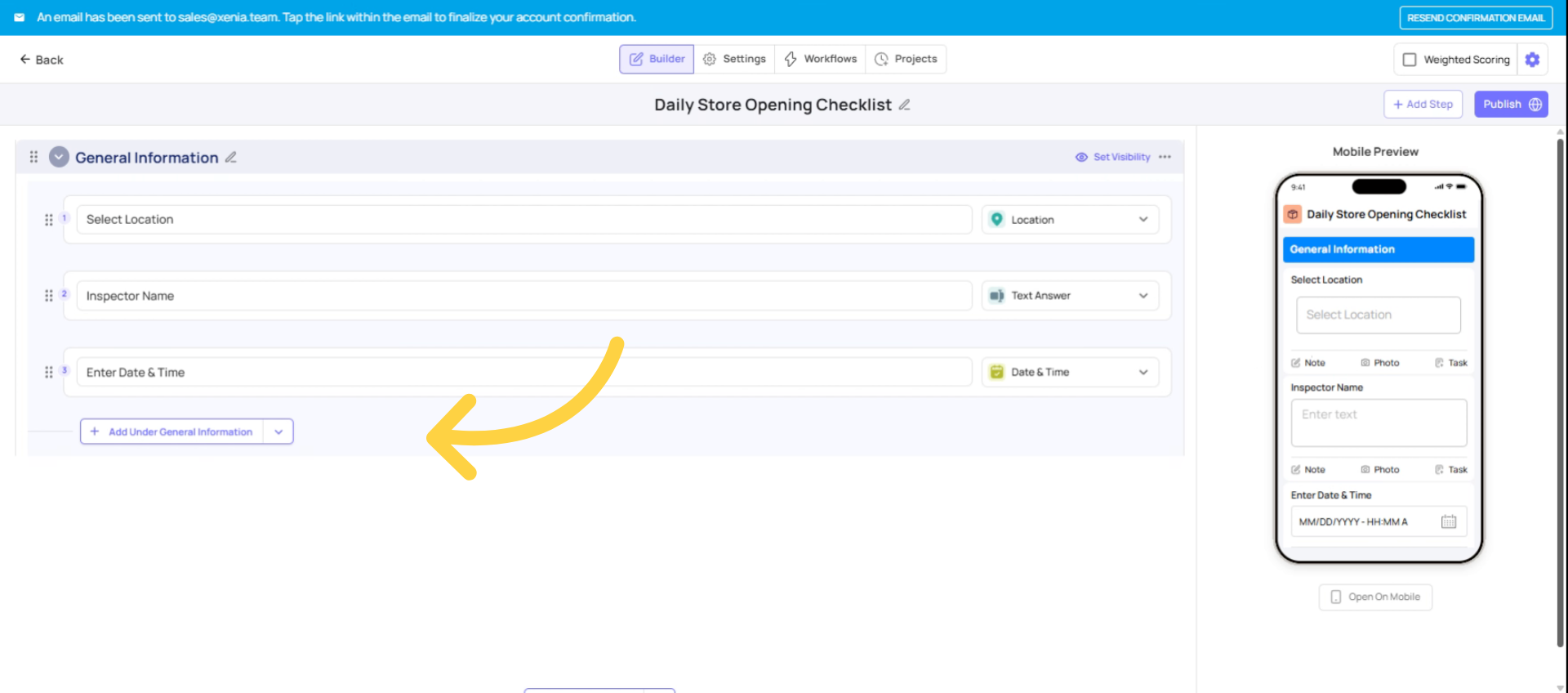 Add and Name New Section