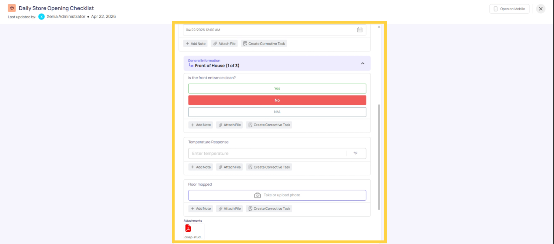 Select Correct Test Location