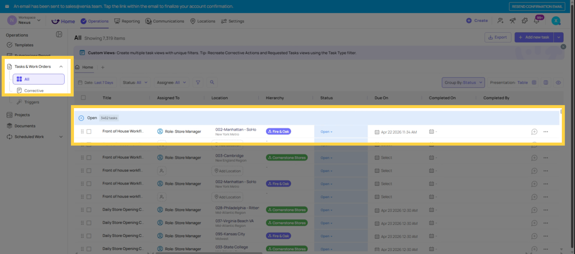Verify Corrective Task Details