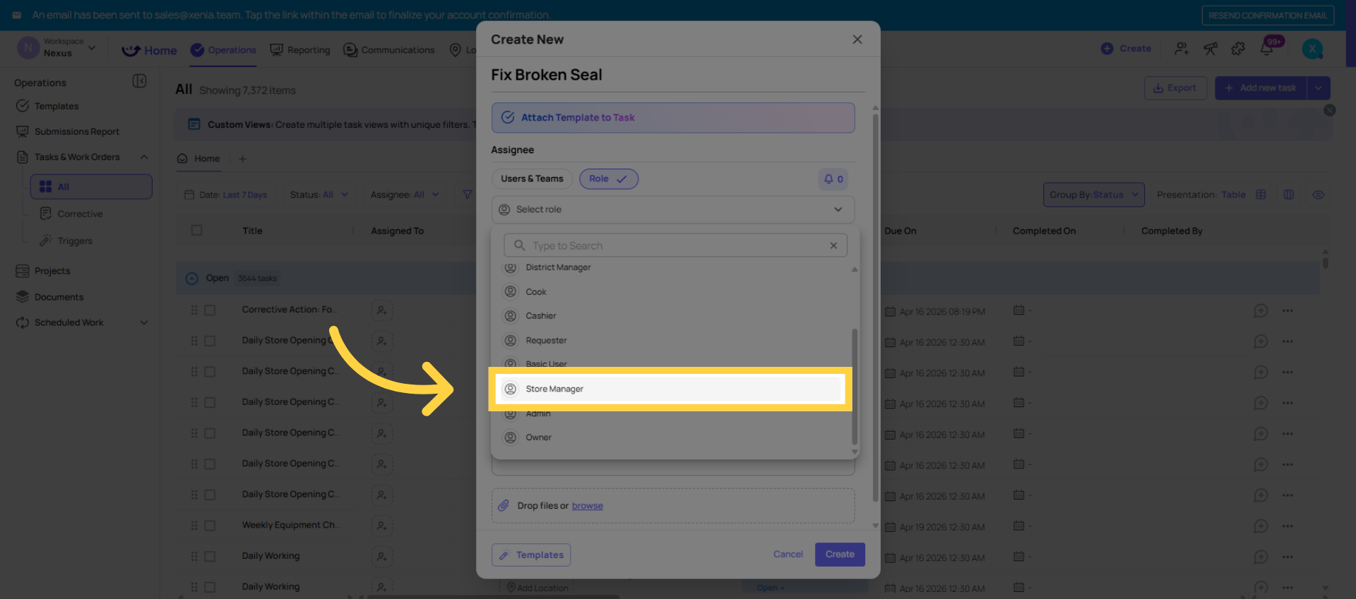 Select Assignee Role