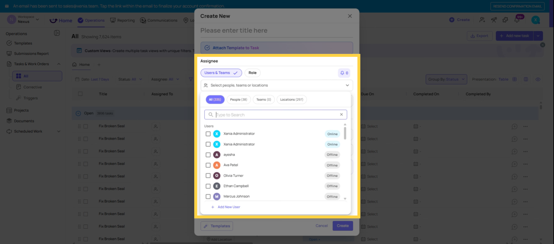 Assign Task To Specific User
