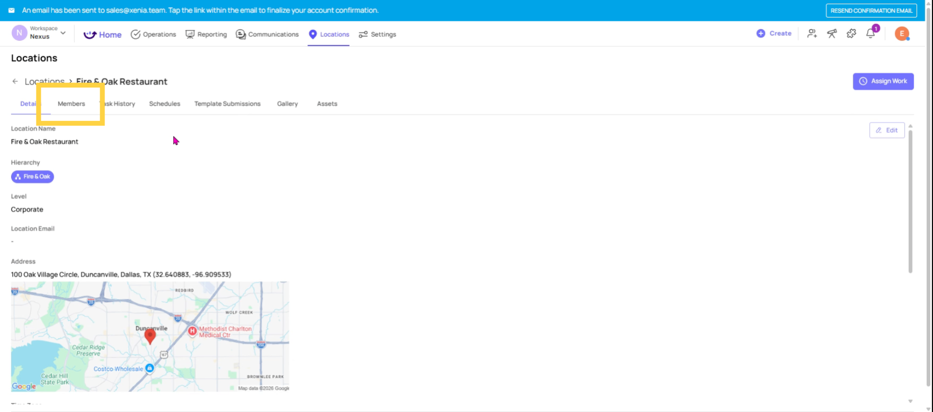 Manage Members from Location Site