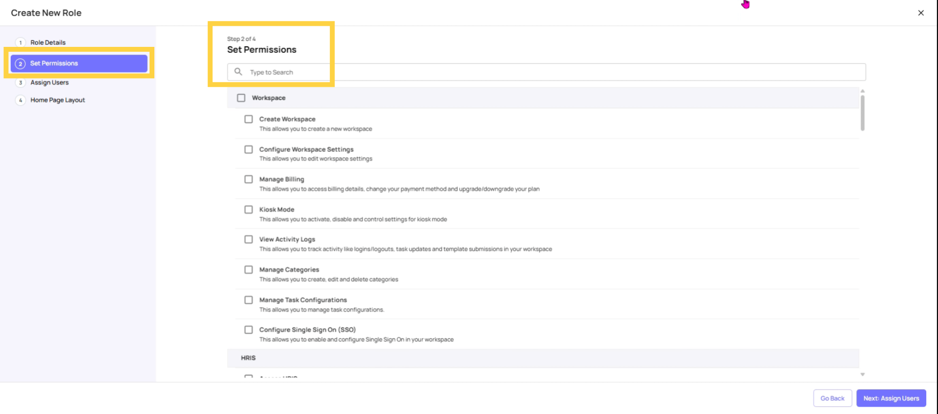 Configure Role Permissions