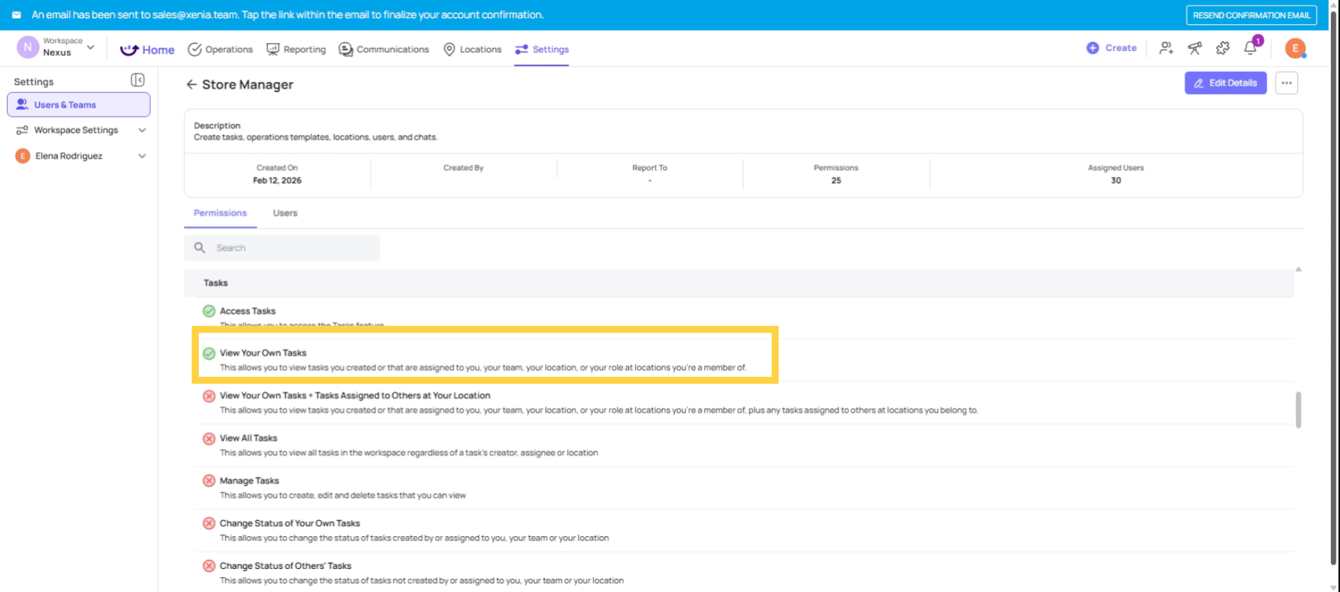Identify Store Manager Permission Error