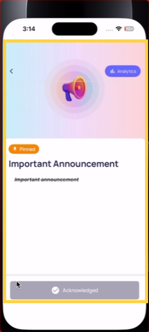 Acknowledge Announcements