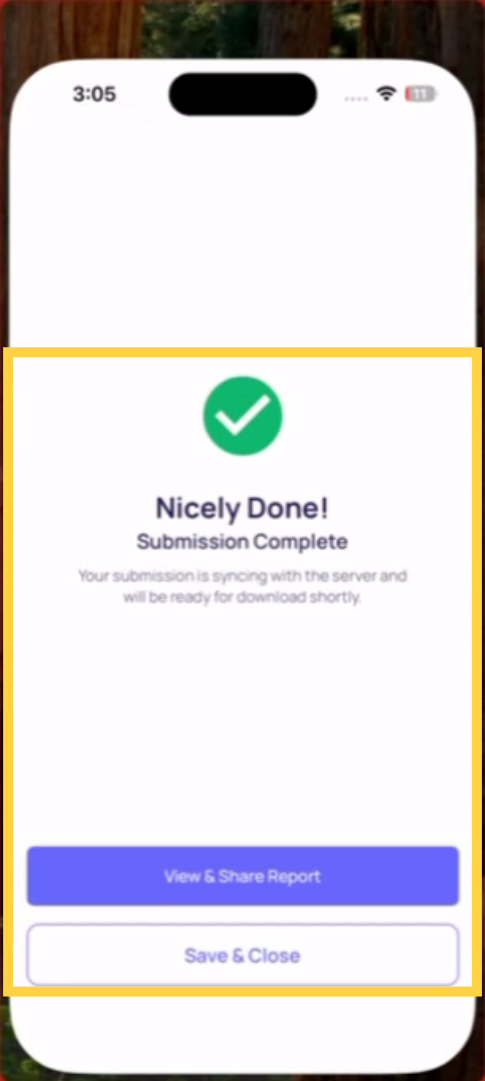 Confirm Checklist Submission