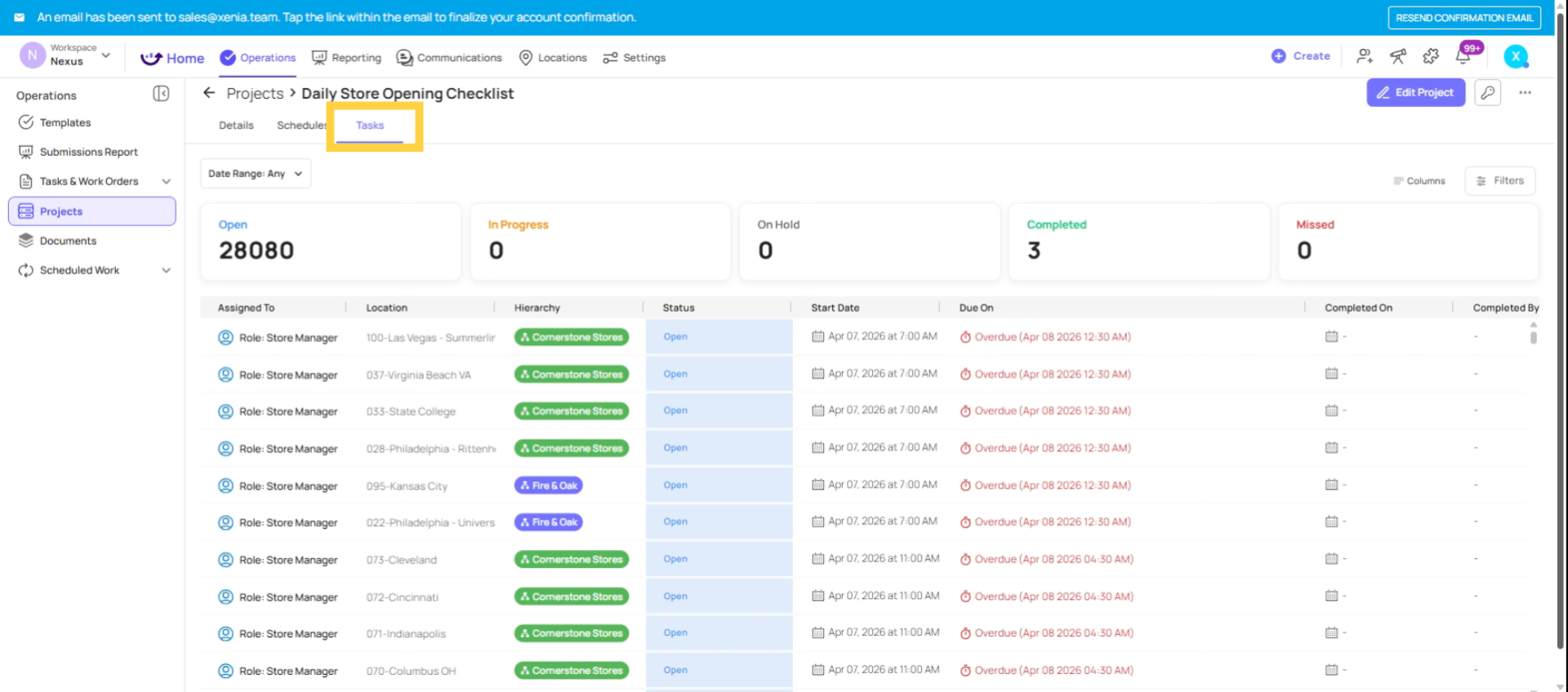 Review Tasks After Launch