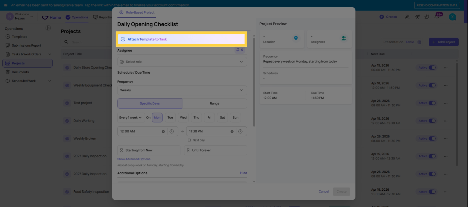 Attach Templates to Tasks