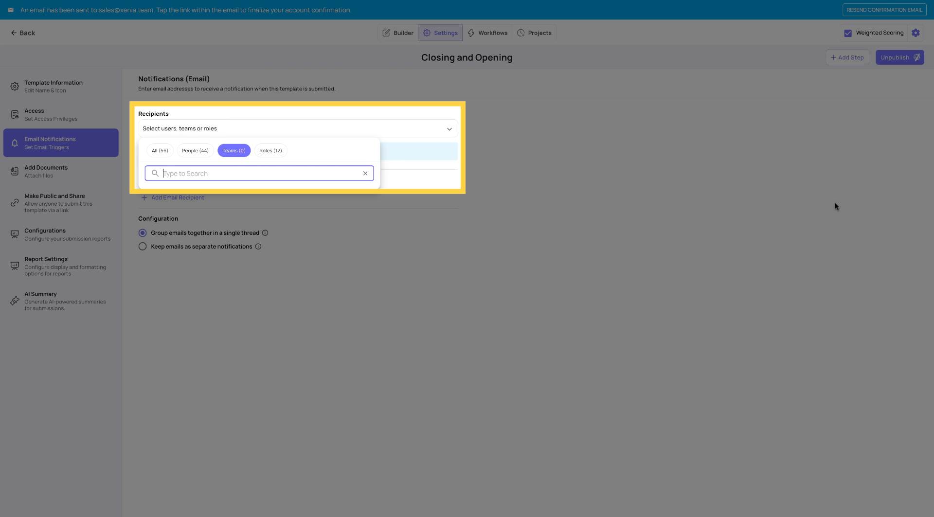 Use Team Notifications Without Location Filtering
