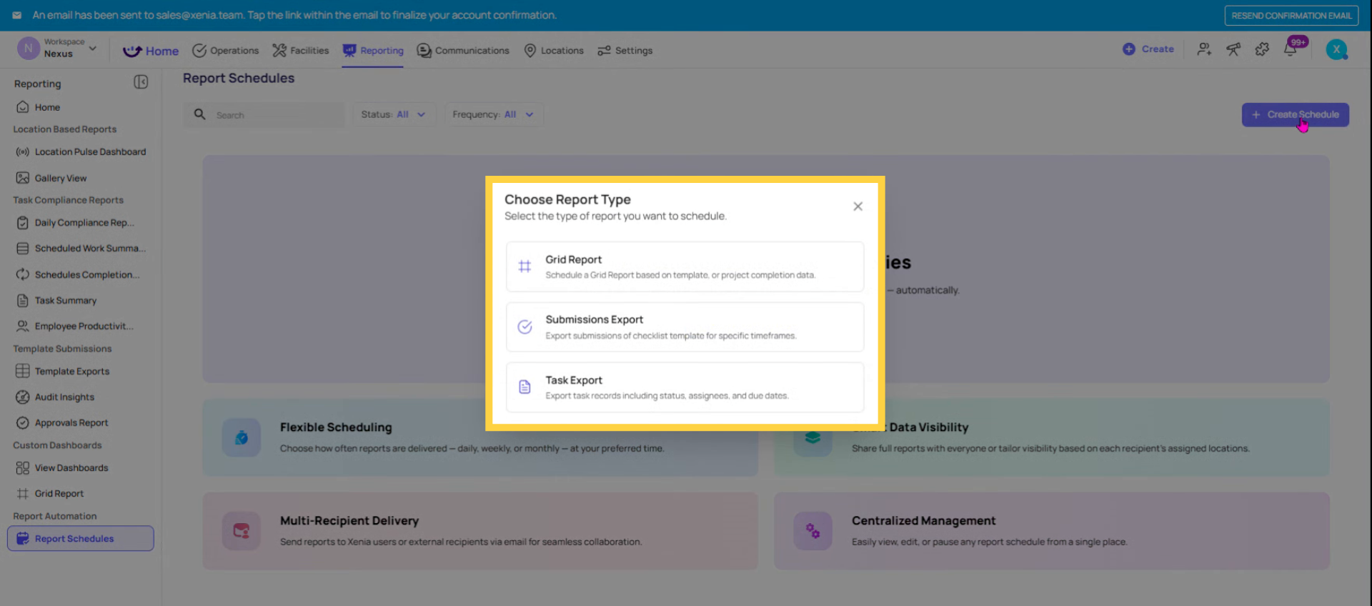 Choose Report Type
