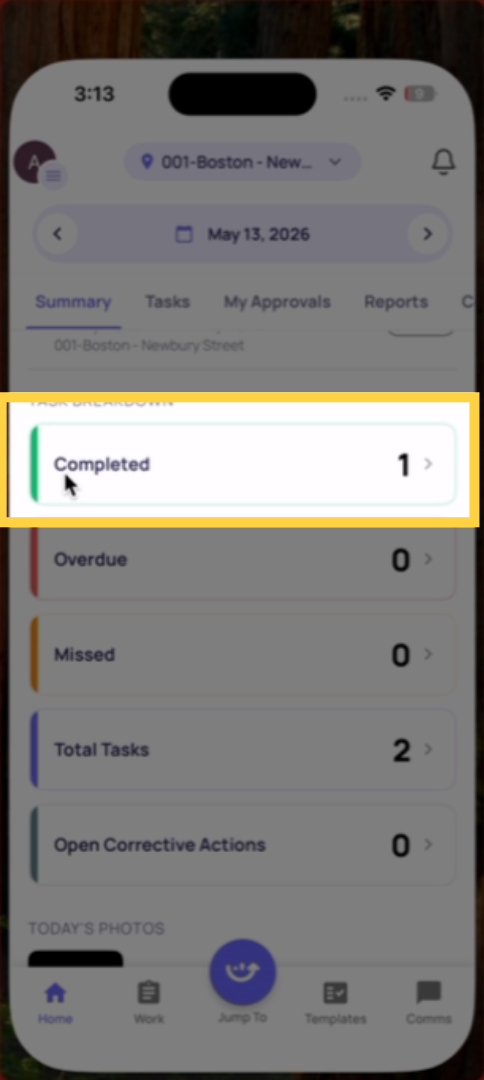 Recognize Completed Status