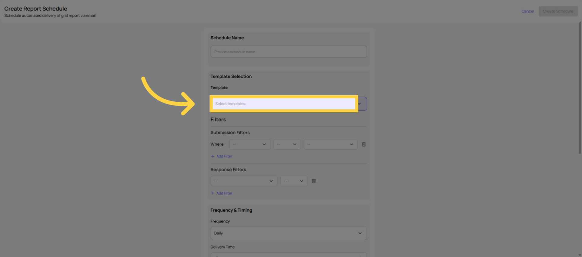 Select Templates For Export