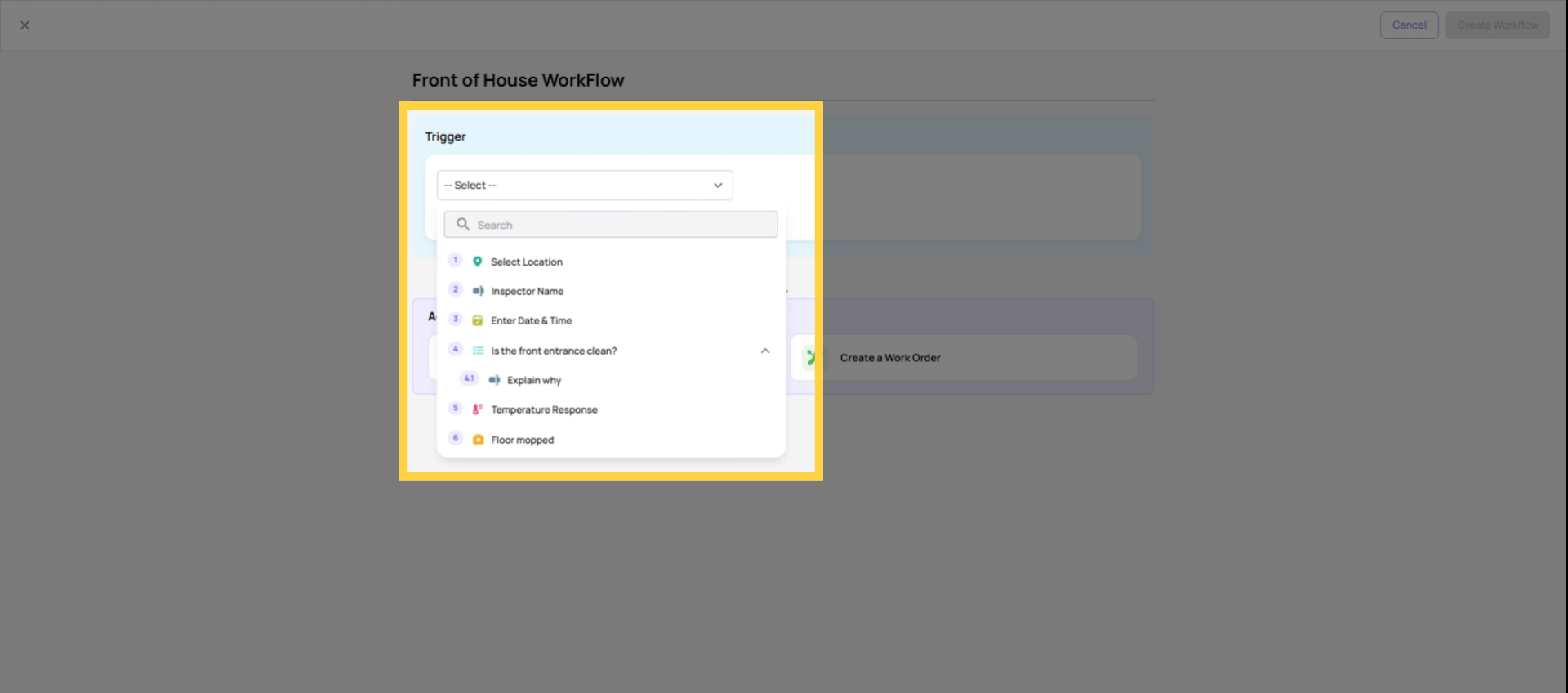 Select Workflow Trigger