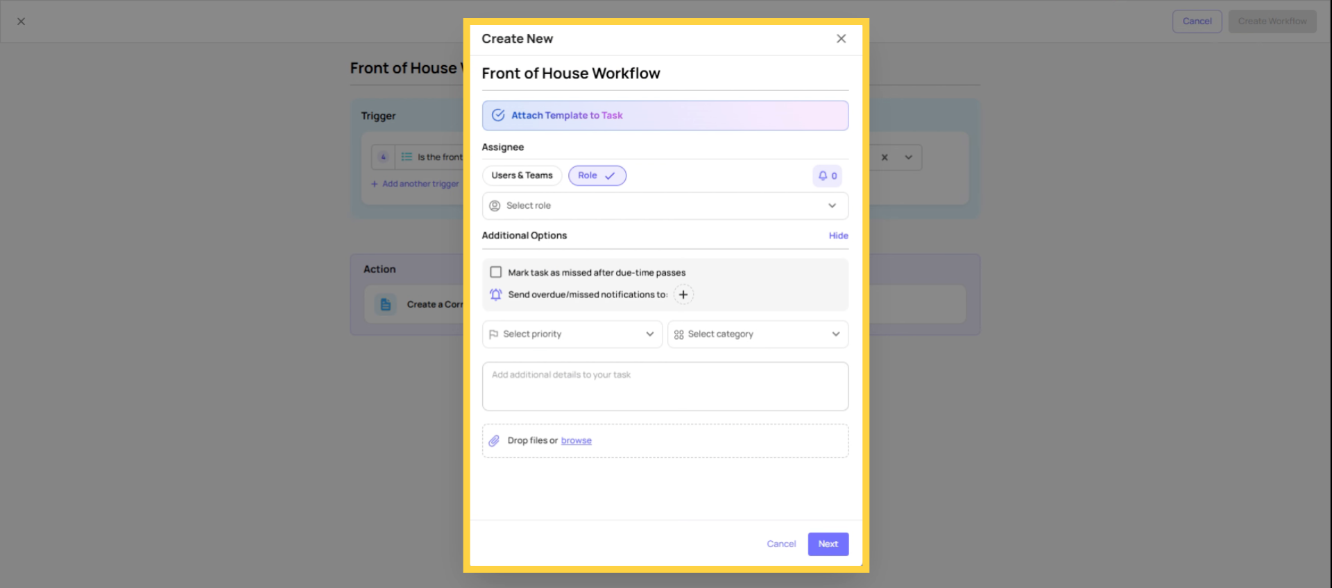 Name Template and Assign Task