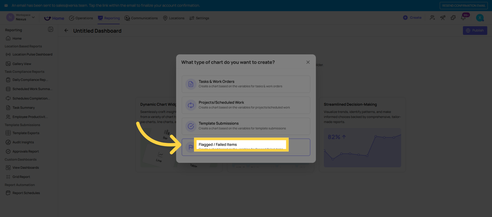 Select Flagged Items Chart