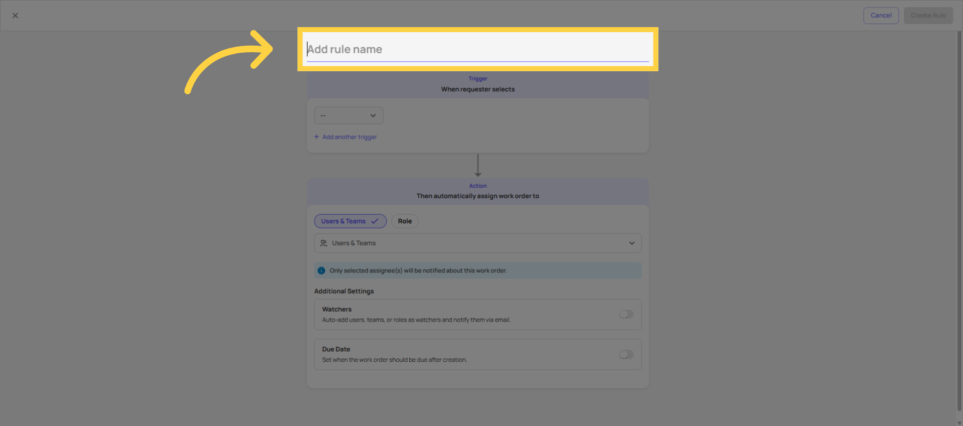 Add Rule Name