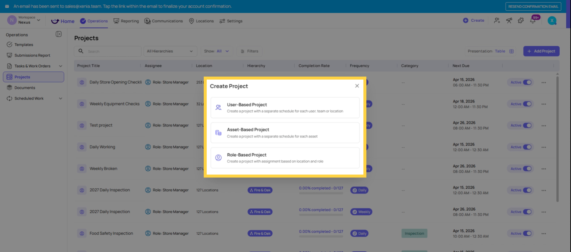 Compare User-Based and Role-Based Projects