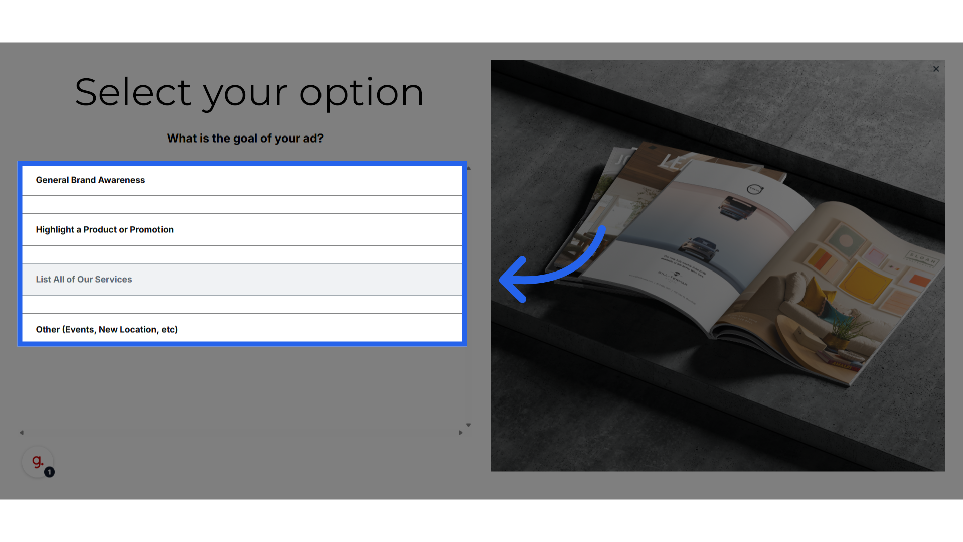 Select your option from the provided choices.