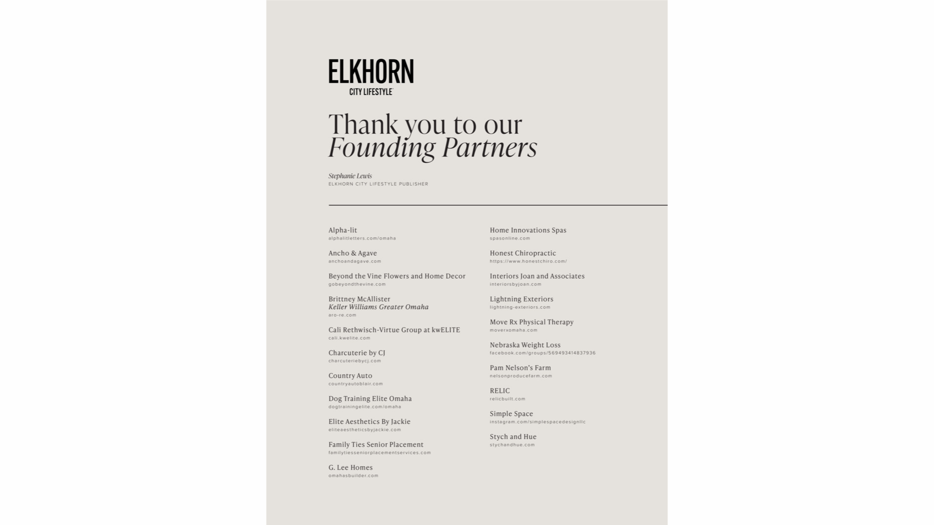 Example Founders Page