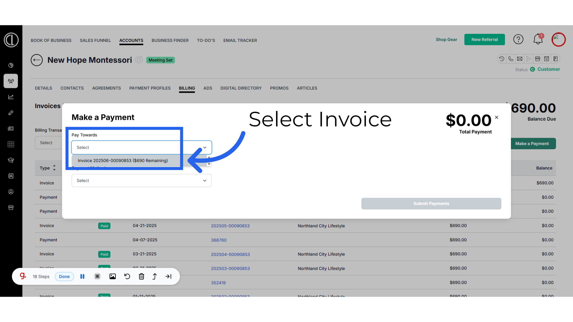 Pay Towards